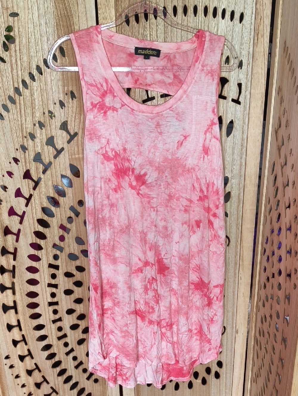 Madden Pink Tie-Dye Sleeveless Dress